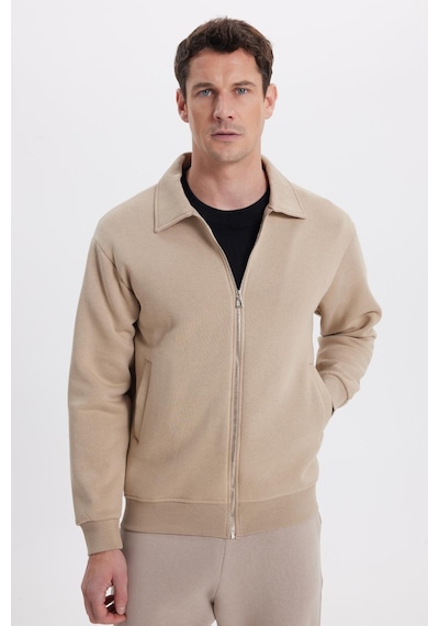Tudors Unisex Relax Fit Rahat Kesim Pamuklu İçi Polarlı Fermuarlı Koyu Bej Polo Yaka Flato Cepli Sweatshirt Hırka-41970 Koyu Bej Tudors Unisex Relax Fit Rahat Kesim Pamuklu İçi Polarlı Fermuarlı Koyu Bej Polo Yaka Flato Cepli Sweatshirt Hırka-41970 Koyu Bej