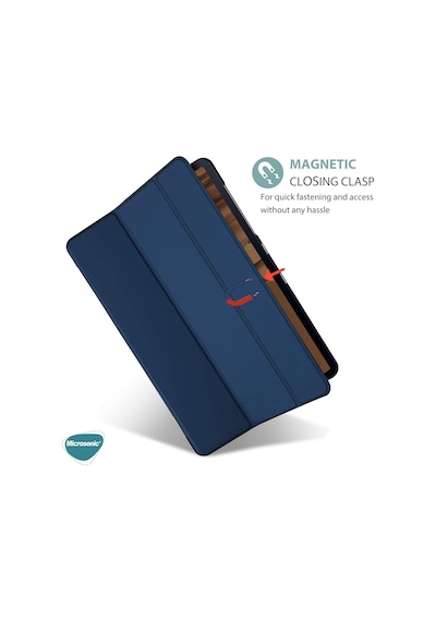Microsonic Samsung Galaxy Uyumlu Tab S10 Plus X820 Kılıf Slim Translucent Back Smart Cover Tablet Kılıfı