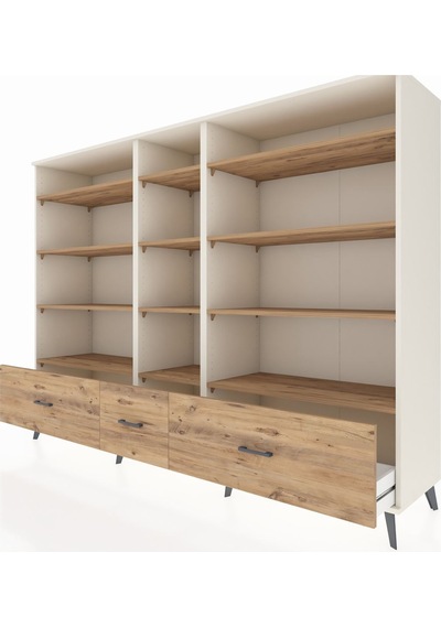 Hyperion Dolap 12 Raflı 3 Çekmeceli 220x44x163 Aytaşı-çam Atlas Çam - Aytası Hyperion Dolap 12 Raflı 3 Çekmeceli 220x44x163 Aytaşı-çam Atlas Çam - Aytası