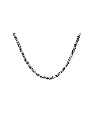 Tesbihane 925 Ayar Gümüş 60 Cm Uzunluk 3 Mm Genişlik 80 Mikron Kalınlık Erkek Kral Zincir