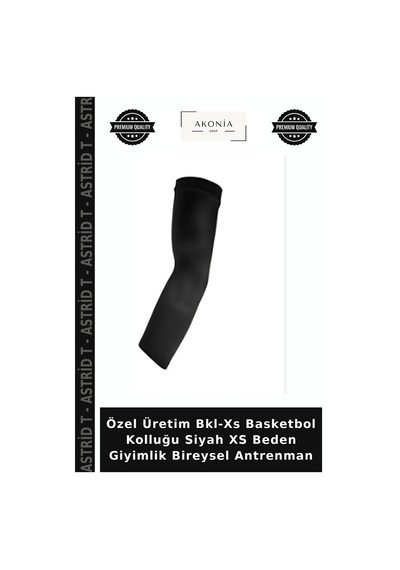 Özel Üretim Bkl-xs Basketbol Kolluğu Siyah Xs Beden Giyimlik Bireysel Antrenman