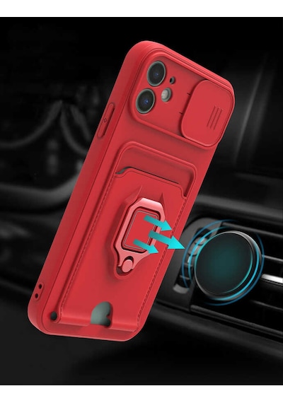 Apple Uyumlu iPhone 11 Kılıf Zore Pelit Kapak Koyu Yeşil