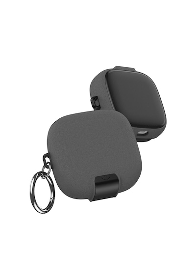 Samsung Galaxy Buds 4 Pro / Buds 4 İle Uyumlu Kılıf Standlı Kilitli Tpu Premium Matte Trip Case Koyu Gri