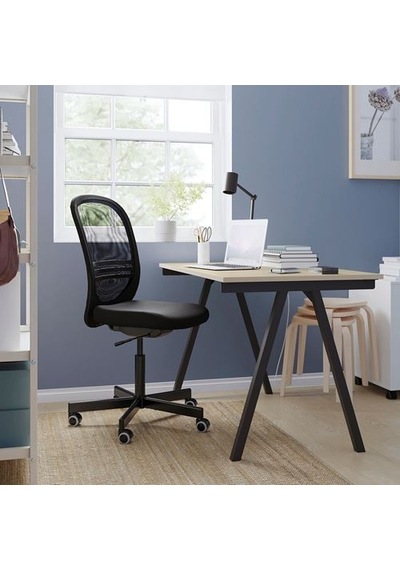 Ikea Flıntan Çalışma Sandalyesi, Siyah, Kolçaksız