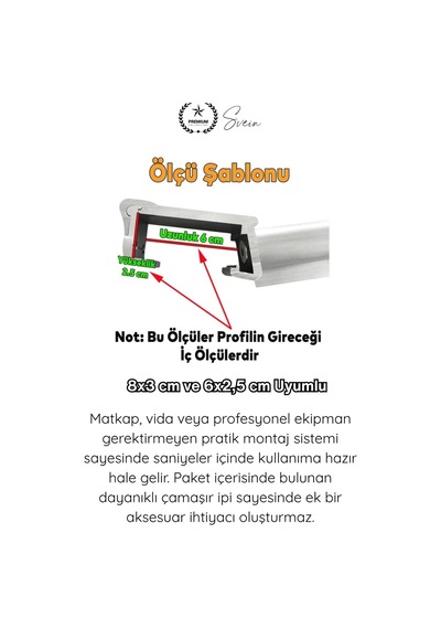 8x3 Ve 6x2.5 Cm Uyumlu Alüminyum Balkon Çamaşır Askılığı Takılabilir Küpeşte Kurutmalık Kare Boru Uy Çok Renkli