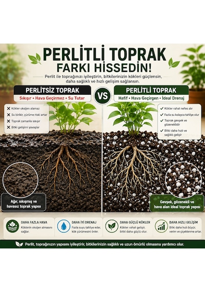 Boncuk Tarımsal Perlit 10 Litre Saksı Toprak Havalandırıcı, Drenaj Ve Fide Çelik Köklendirme Perliti Diğer