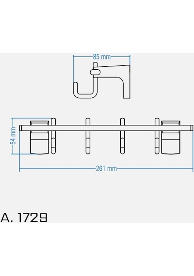 Duxxa A1729 F1 Krom Set Askılık Krom
