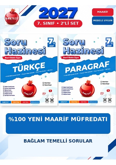 Soru Hazinesi 2027 7.sınıf Türkçe-paragraf %100 Maarif Model Bağlam Temelli Soru Hazinesi Seti