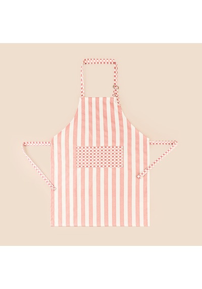 Soft Riga Mutfak Önlüğü - Pembe / Ekru - 54x78 Cm Çok Renkli