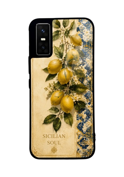 İnfinix Gt 30 Pro Sicilian Lemon Garden Tasarımlı Glossy Telefon Kılıfı Sarı