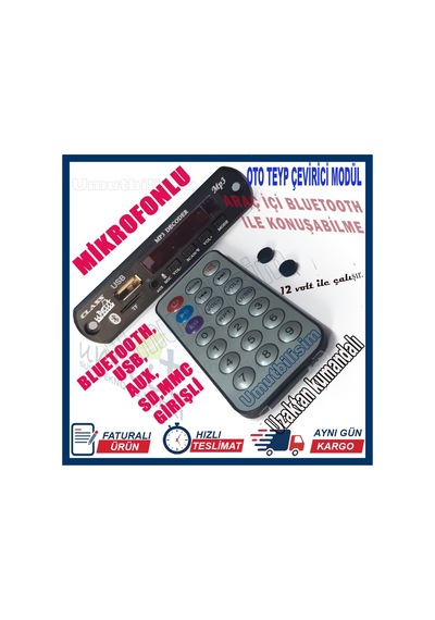 Renault Megane 1 Bluetoothlu Oto Teyp Usb-Sd-Aux-Mp3 Çevirici