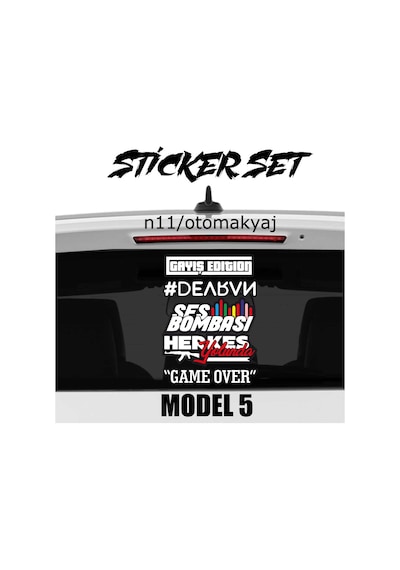 Cam Yazıları Sticker - Arka Cam Yazıları Etiket Sticker Çeşitli