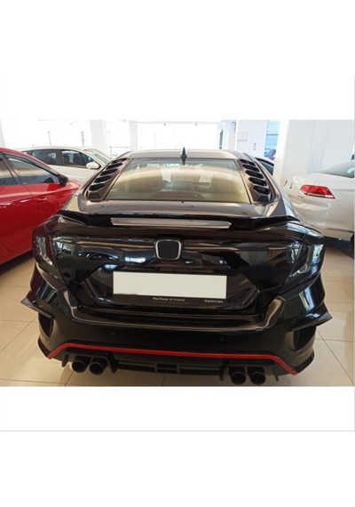 Honda - Civic Fc5 2016-20 Uyumlu Arka Cam Ustu Kaplama 2 Parça