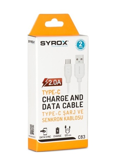 Syrox C83 Type-C Şarj Kablosu
