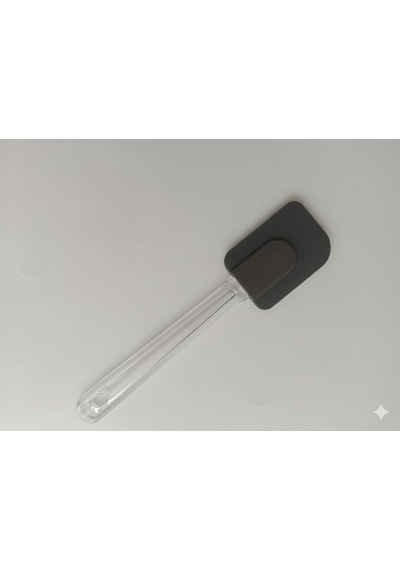 Silikon Spatula, Mutfak Kullanımı İçin Şeffaf Saplı Askılı 2, Antrasit Diğer