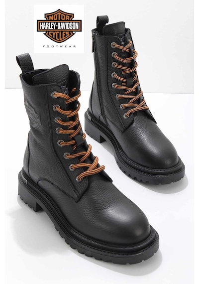 Harley Davidson Black Leather Kadın Bot & Bootie Hd0777002303 Siyah