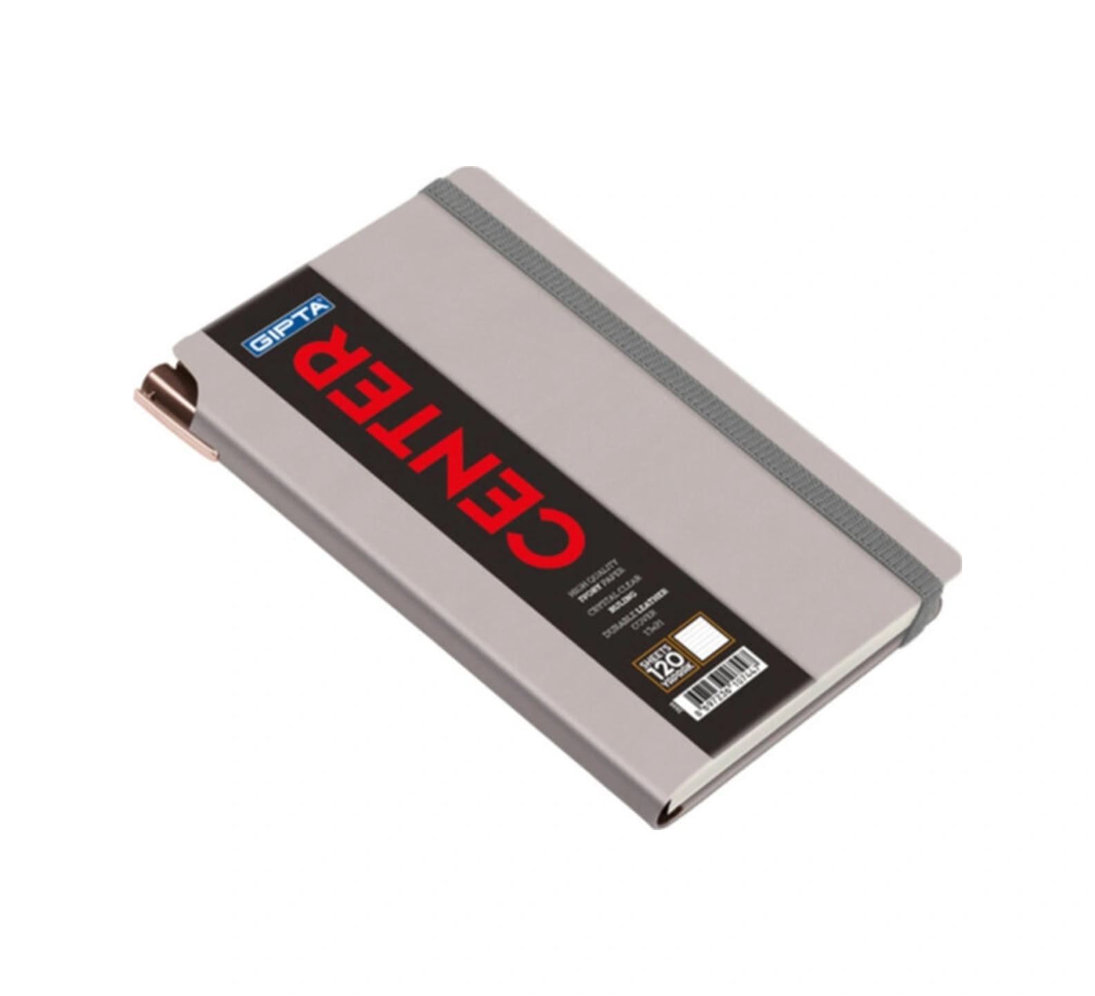 Center Ip Dikişli Termo Kapak Lastikli Not Defteri 13x21cm 120 Yp. Çizgili 3 Lü Paket 2666