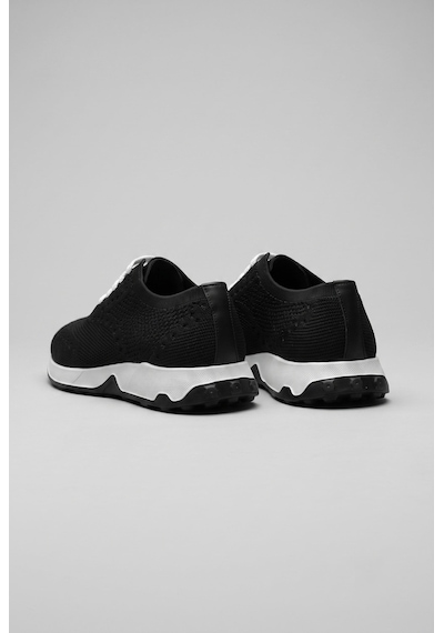 Bağcıklı Beyaz Sneaker Ayakkabı 2024-8 Siyah