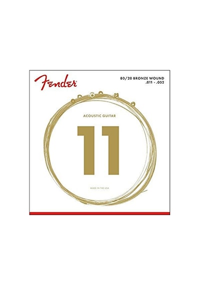 Fender 0730070405 80/20 Bronze Ball End Akustik Gitar Teli 11-52 70cl Custom Light Set Parlak Akustik Ton Ve Uzun Ömürlü Bronz Sarım