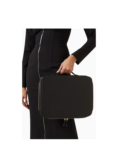 Montroi Montroı 13" Deri Laptop Kılıfı Grained Leather, Şık Ve Koruyucu Tasarım Notebook Çantaları Siyah