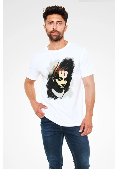 Startmore Playboi Carti Baskılı Unisex Beyaz Tişört Beyaz