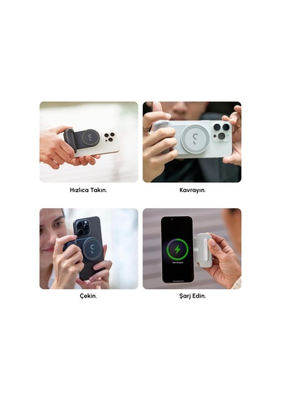 Shiftcam Snapgrip Pro Midnight Magsafe Powerbank Özellikli Fotoğraf Video Çekim Aparatı