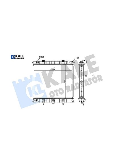 Motor Su Radyatoru 26 6t Range 2 P38a 2.5 D 94 02 Kale Radyatör Esr2502/ Esr2502/ Pcc108460