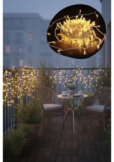 Biishe Günışığı Renk 5 Farklı Işık Modlu 10 Metre Eklemeli Dekor Boncuk Model Dekoratif Led Renkli