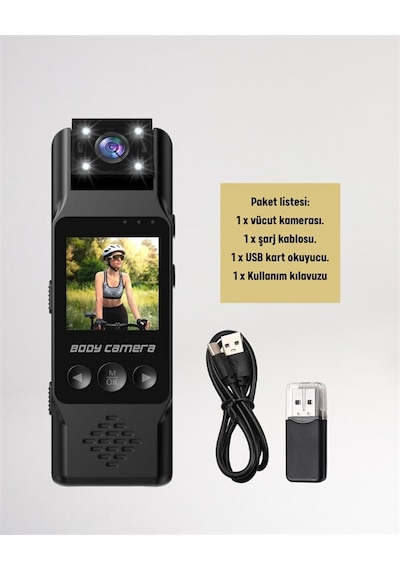 Hareket Algılayıcılı Taşınabilir Mini Kamera - 3mp Fotoğraf Düşük Güç Tüketimi