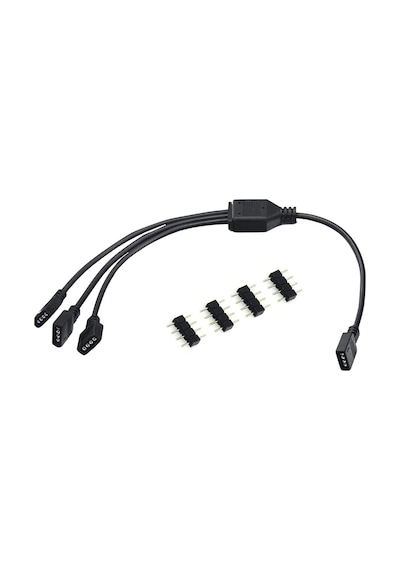 RGB Şerit 4 Pin LED Çoklayıcı Splitter Tek Kumanda 3 Çıkış Kablo RGB Şerit 4 Pin LED Çoklayıcı Splitter Tek Kumanda 3 Çıkış Kablo