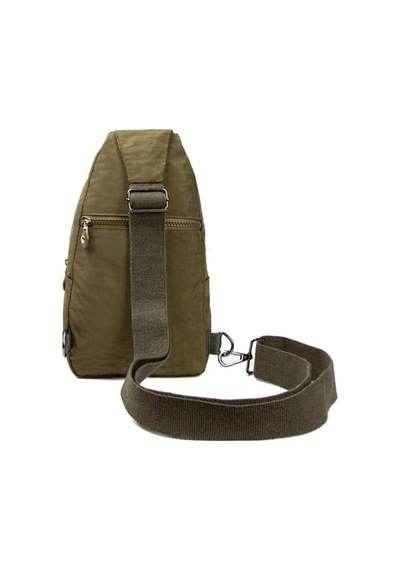 Newish Polo Kadın Krinkıl Kumaş Bodybag Çapraz Göğüs Ve Omuz Çantası New126 - Haki
