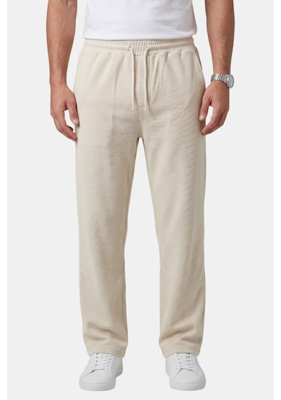 Rizzup Bej Baggy Style Likralı Lastikli İpli Erkek Spor Pantolon 2600262