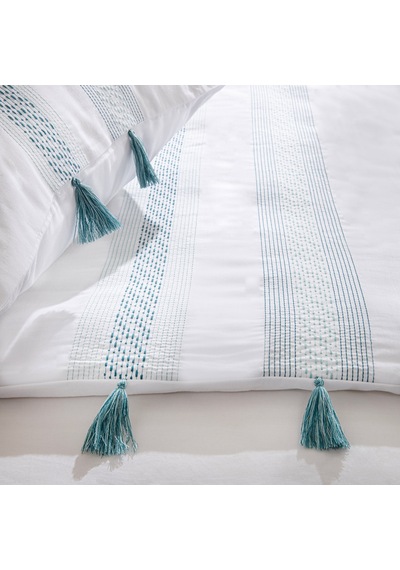 Karrın Bambu Extra King Size Nevresim Seti 260x220 Cm Beyaz