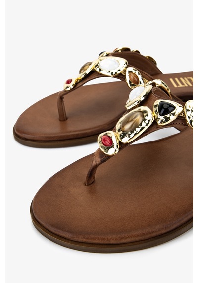 Valmenti Kadın Hakiki Deri Taba Düz Terlik 1141 587 Bn Trlk Y26 Tan Leather