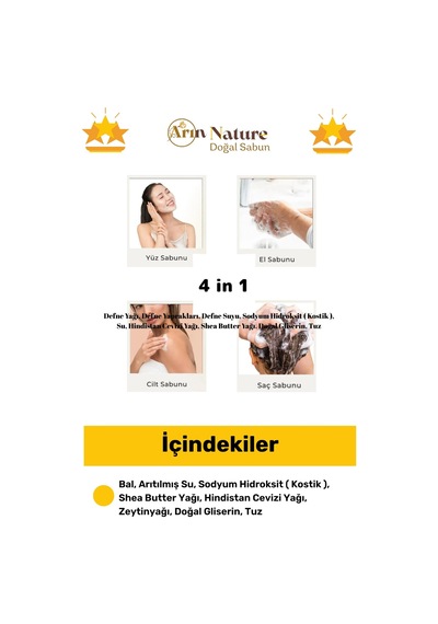 Balsabunu Güzel Kokulu El Yüz Saç Vücut Orijinal Bitkisel %100 Doğal Bal Sabunu 120g - 10 Adet Karışık