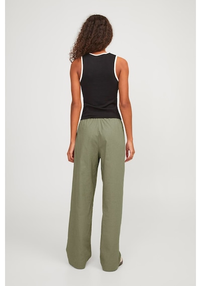 Jack & Jones Jjxx Jxpoppy Lınen Hw Pant Pnt Yeşil Kadın Pantolon 000000000101961817 Yeşil
