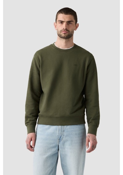 Levi's Orijinal Hm Crew Deep Depths French Terry %100 Pamuk Yeşil Sweatshirt-24599