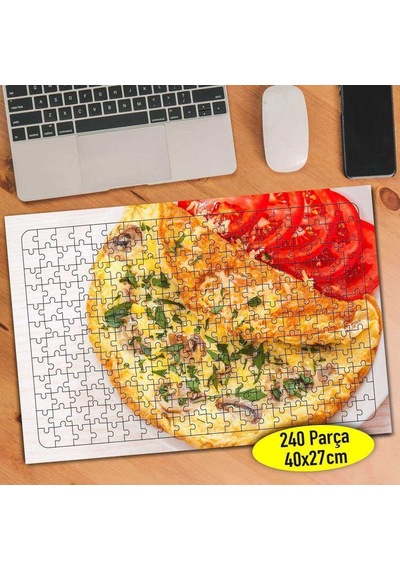 Lezzetli Omlet Ve Domates Dilimleri 240 Parça Puzzle Yapboz-7311