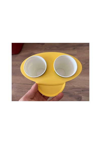 3d Design Çiftli Bardak Taşıyıcı Ve Atıştırmalık Tepsisi - Siyah Diğer