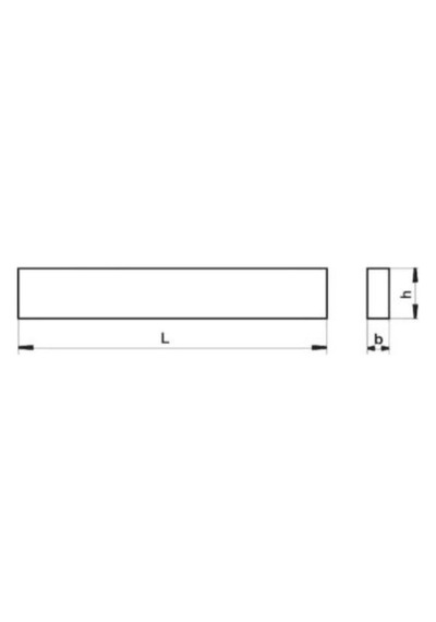 10x14x200mm. Fet Dikdörtgen Lama Torna Kalemi H.s.s. Dın4964