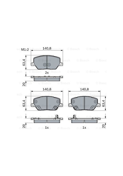 Fiat 500X 1.3Mj 2015-2020 Bosch Ön Balata N11.1321