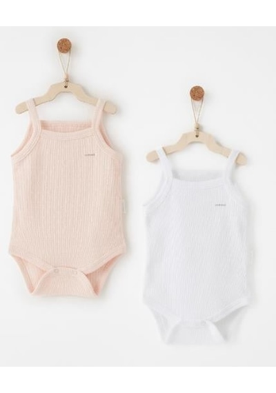 Andywawa Andy Wawa Atlet Body 2li Jakarlı Special Modal Pembe - Beyaz Pembe