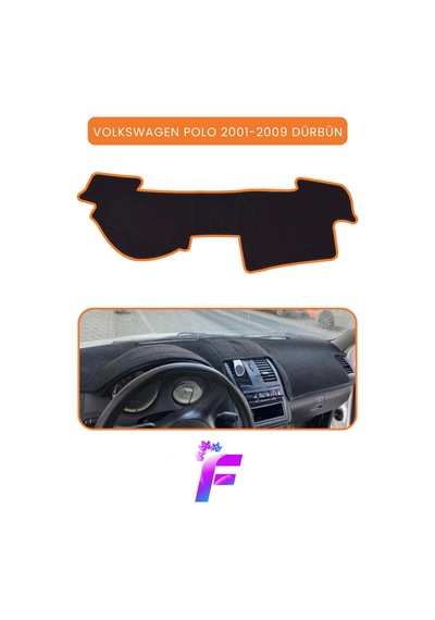 Volkswagen Polo 2001-2009 Araca Özel Torpido Örtüsü Ön Göğüs Kılıfı Tam Koruma Tam Uyum C40 Torpido Halısı