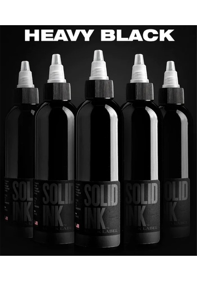 Solid Ink - Black Label Heavy Black - 4oz/120ml