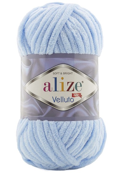 Alize Velluto 218 Bebe Mavi Kadife El Örgü İpi