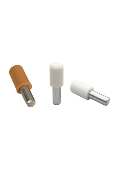 Metal Başlı Raf Pimi 5mm 25 Adet Beyaz Aahşap