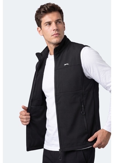 Slazenger Cruıser I Erkek Softshell Siyah Yelek
