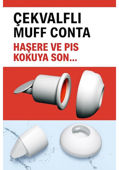 3 Lü Set Koku Yok Çekvalfli Adaptör Conta Lavabo Gideri Koku Ve Geri Akış Önleyici