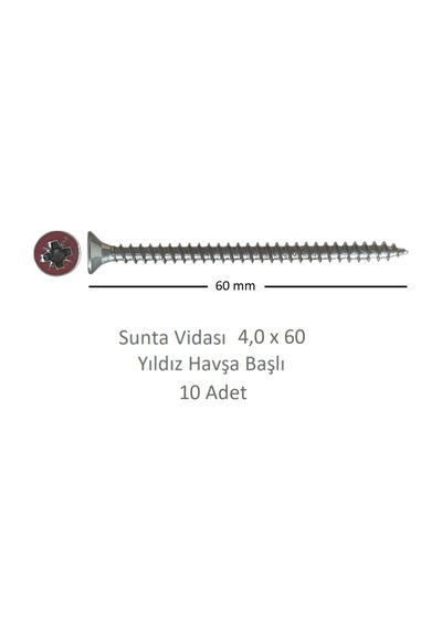 Adilon Sunta Vidası 4.0 x 060 10'Lu