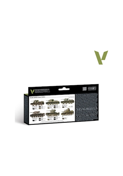 Vallejo 71188, 8x18 Ml. Soviet Wwıı Camo Colors Model Air Boya Seti Standart